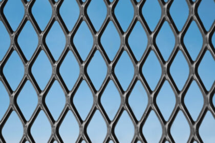 Steel,Picnic,Table,Close,Up,In,Green.