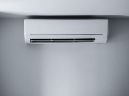 Air,Conditioner,Wall,Mounted,Decorative.,Photo,Of,White,Air,Condition