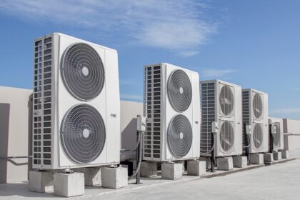 Air,Conditioning,(hvac),Installed,On,The,Roof,Of,Industrial,Buildings.
