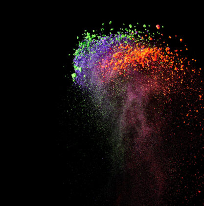 Splash of colourful powder