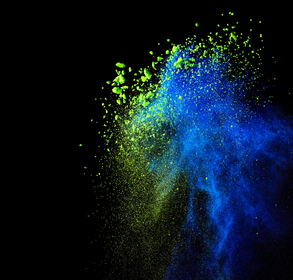 Splash of colourful powder