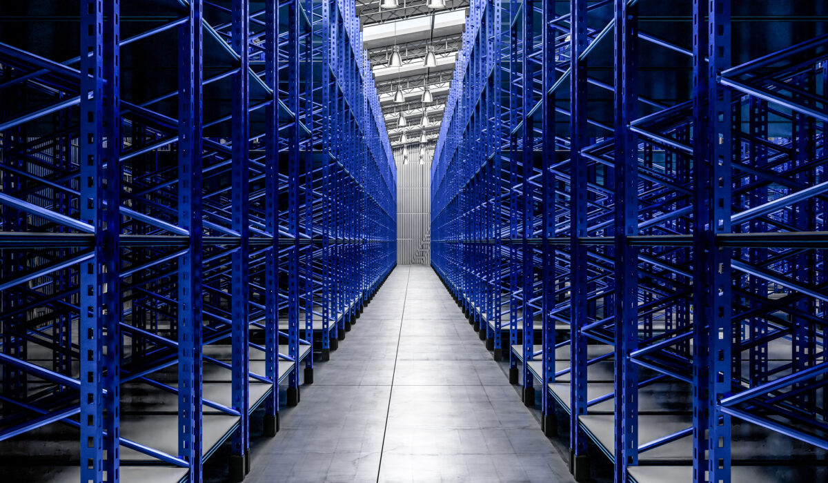 Warehouse,With,Empty,Shelves,-,3d,Illustration