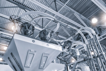 Production machine for manufacture shredding of plastic pvc materials and production of plastic granules, industrial machinery concept