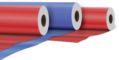 PVC film plastic film or foil, isolated on white background