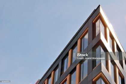 Architecture details Modern Building Glass facade Business background